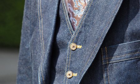 オーダーデニムスーツはボタンとステッチで印象が決まる！こだわりのディテールで差をつける方法